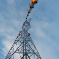 Stavba elektrického stožiara, Švédsko