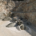 Machines in quarry