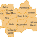 Mapa okresov v kraji